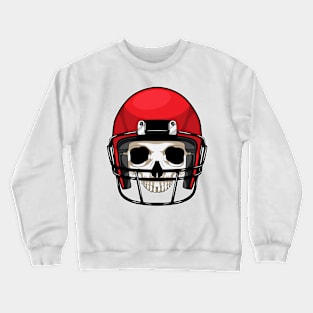 Skull American Football Sports Crewneck Sweatshirt